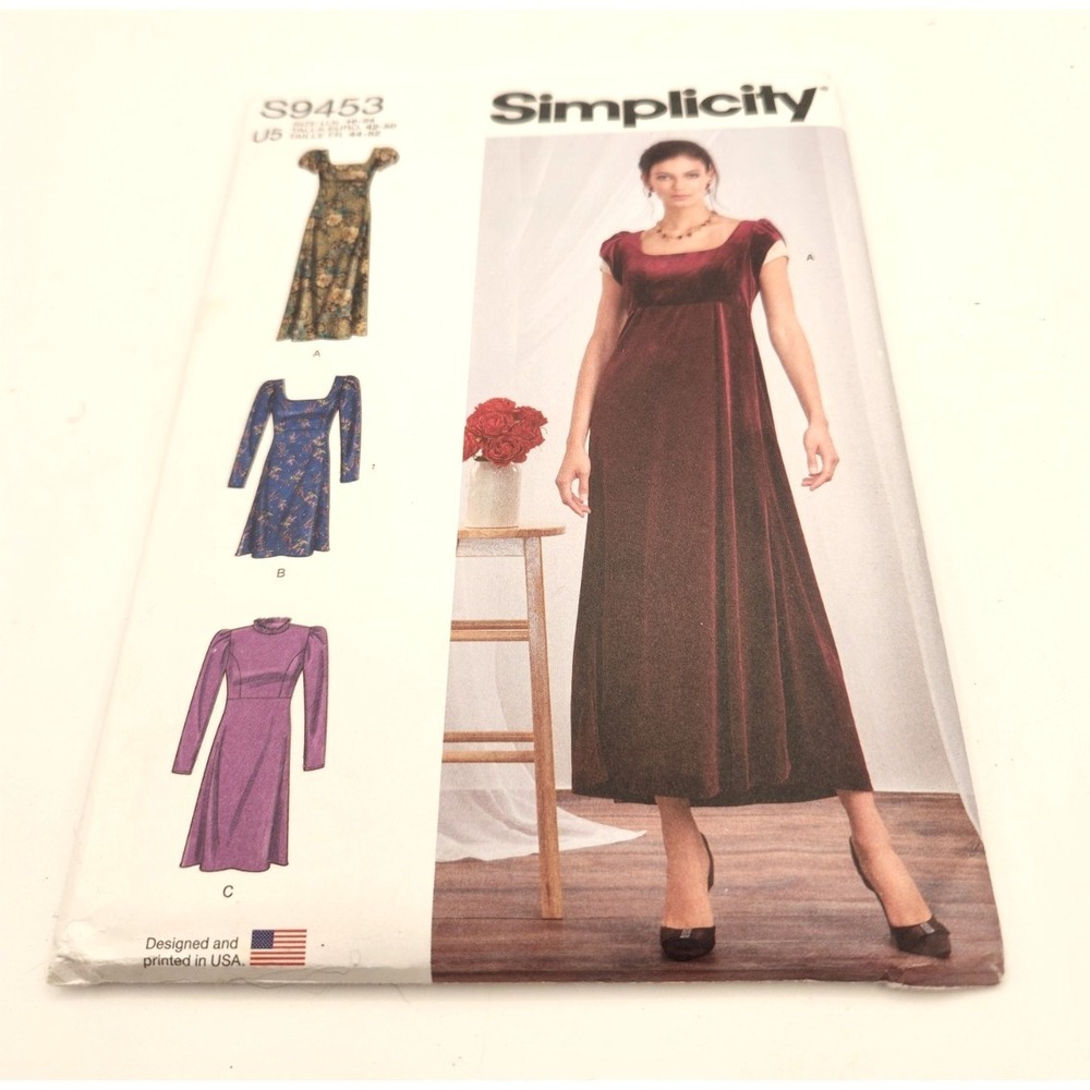 Costume Pattern Women's BRIDGERTON Georgian Style Dress Sz 16-24 different neck